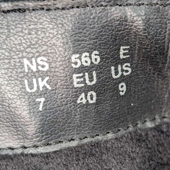 Vtg Y2K Black Leather Suede Studded Ankle Moto Boots Womens 9 EU 40 - Picture 9 of 13